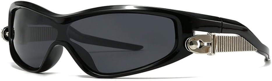 

Модные солнцезащитные очки премиум-класса прямоугольной формы для женщин и мужчин, в стиле ретро-панк, для вождения, трендовые очки с защитой от УФ-излучения UV400 TYUVIVO, Black Black