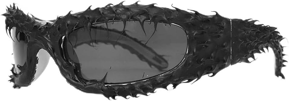 

Солнцезащитные очки ручной работы, изготовленные методом капельного клея, необычной формы, в мужском стиле, стильные солнцезащитные очки-маски для мужчин WNCKSQ, C8black