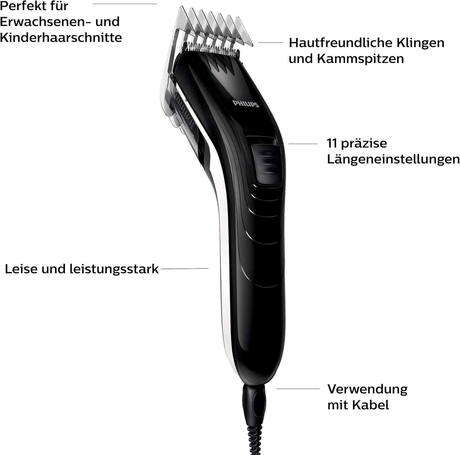 Триммер для волос Philips QC5115/15 с 11 настройками длины Philips — фото 3