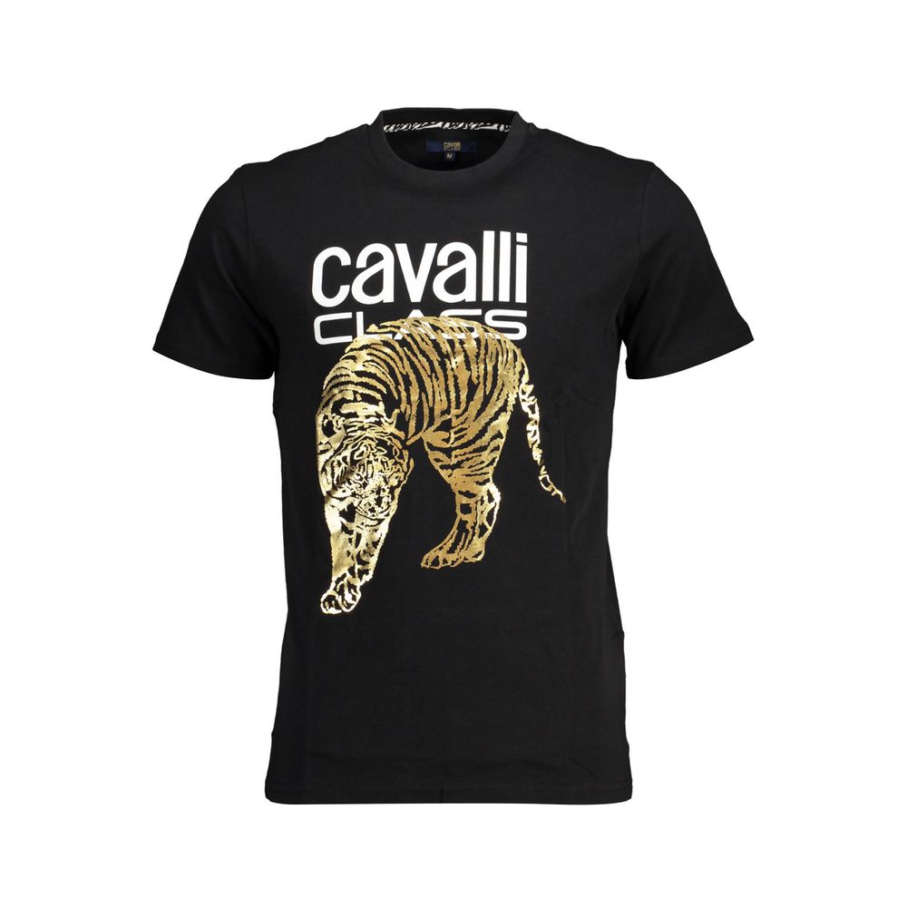

Черная хлопковая футболка cavalli CLASS
