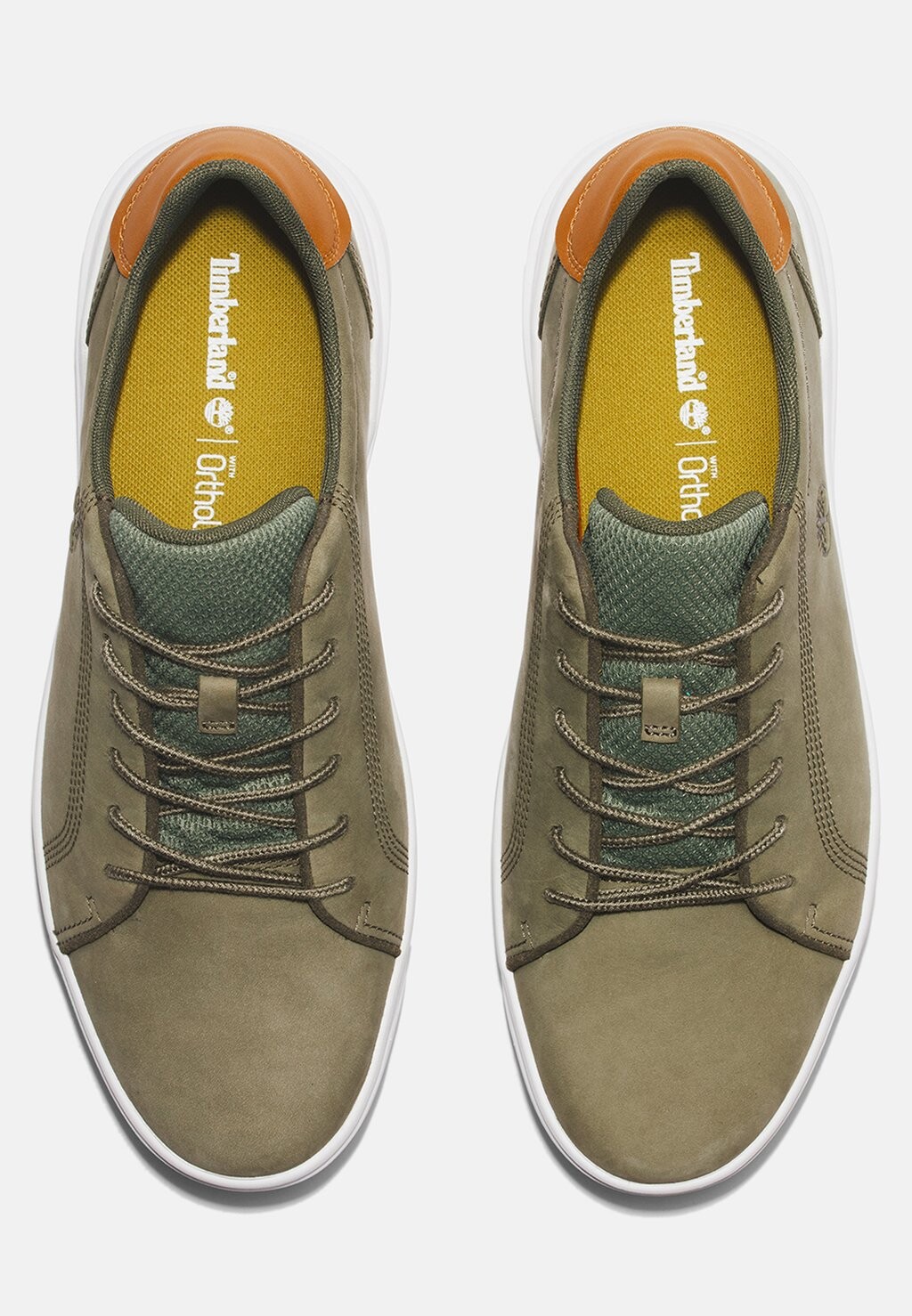 Ботинки мужские Timberland спортивные на шнуровке, зеленый — фото 3