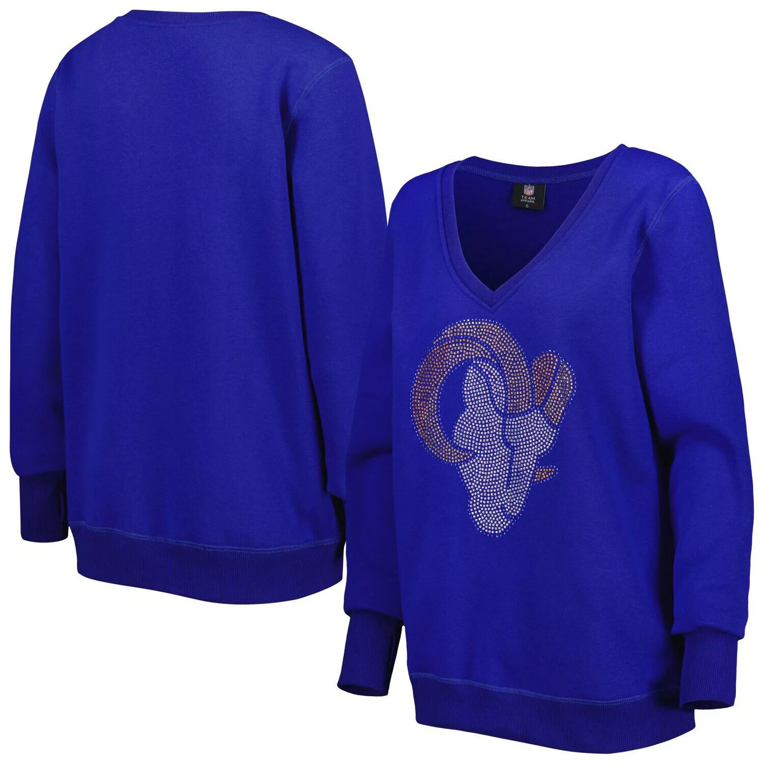 

Женский пуловер с глубоким v-образным вырезом Cuce Royal Los Angeles Rams