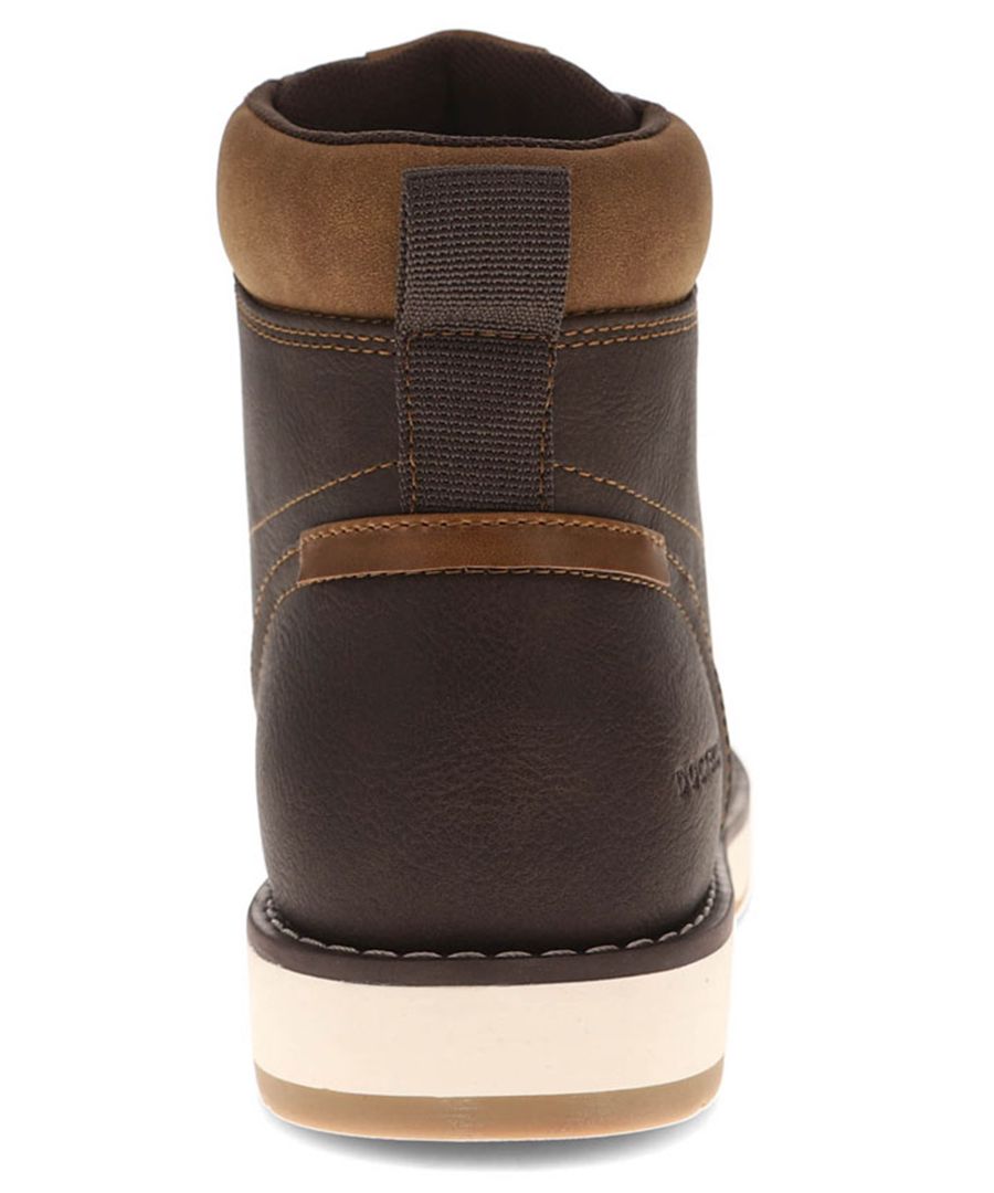 Мужские прочные ботинки-чукка Davis на шнуровке Dockers, Dark Brown — фото 3