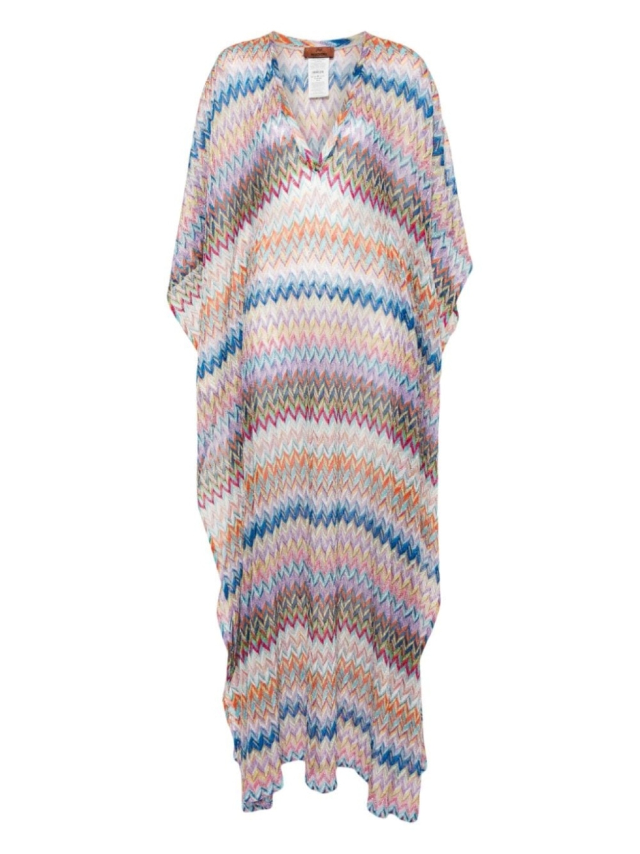 

Missoni пляжное платье-кафтан с зигзагообразным узором, синий