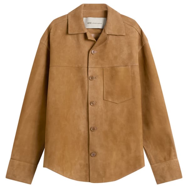

Замшевая рубашка на пуговицах Ami Paris, Caramel