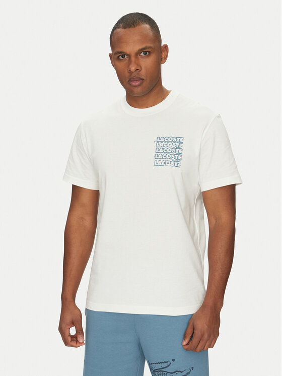 

Футболка классического кроя TH0288 Lacoste, экрю