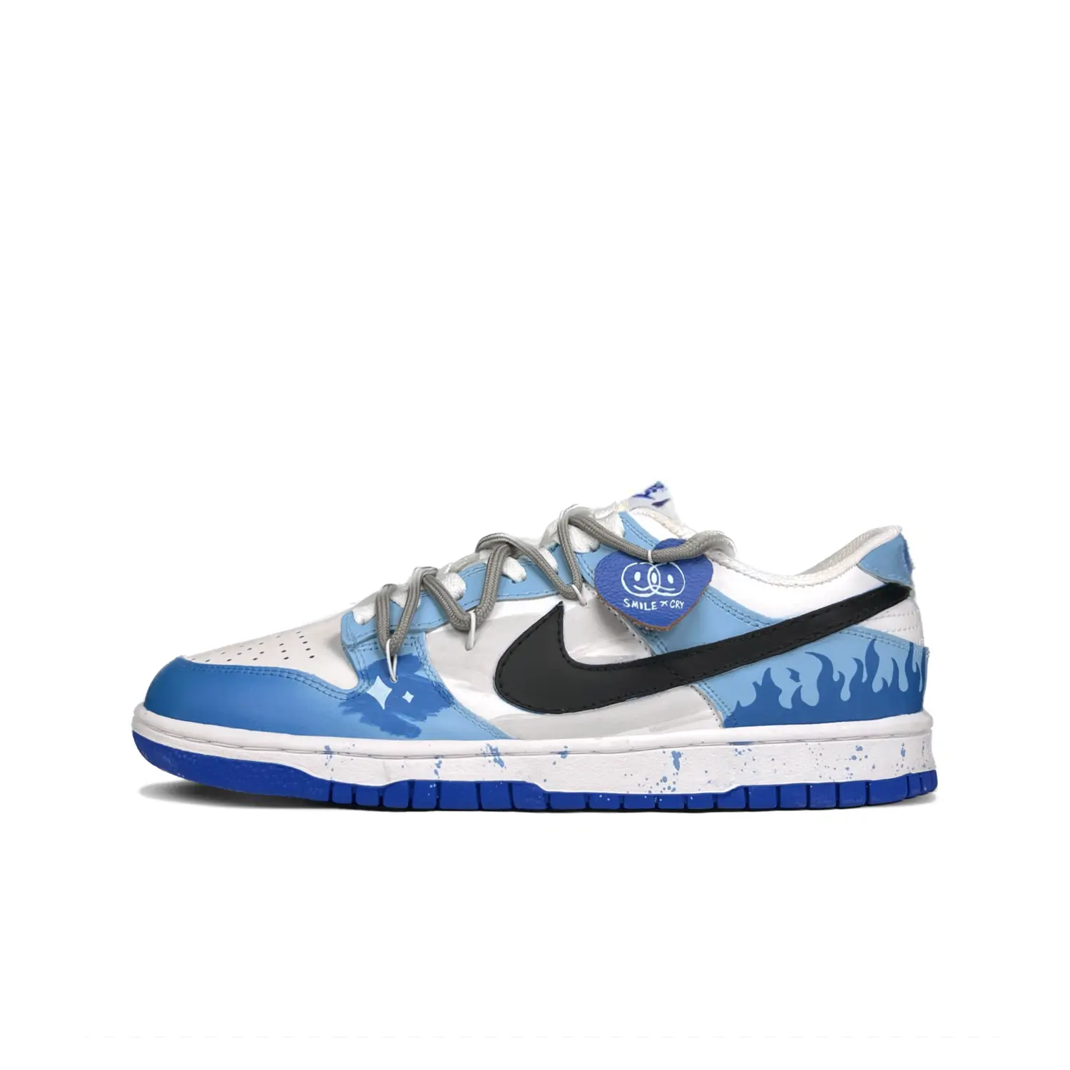 

Кроссовки Nike Dunk Skateboard Shoes Women's Low-Top Blue White, Синий, Кроссовки Nike Dunk Skateboard Shoes Women's Low-Top Blue White
