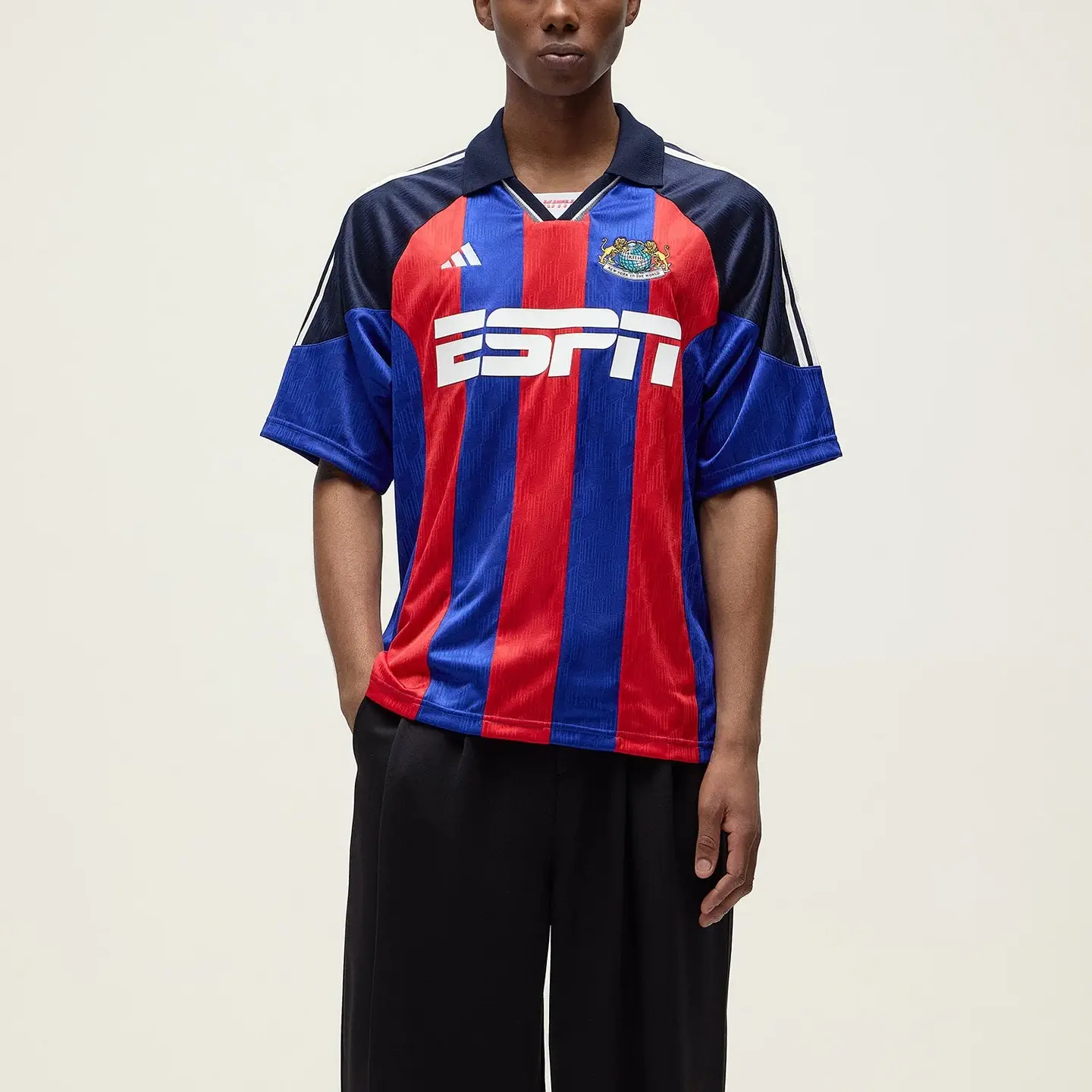 Футболка Kith X Adidas Football Espn Jersey Adidas Originals, красный/синий — фото 4