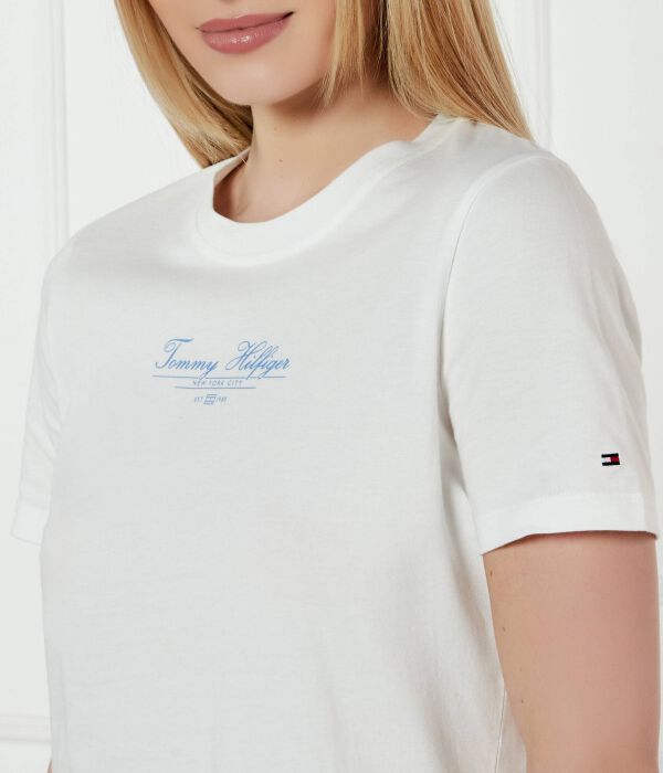 Футболка женская Tommy Hilfiger Regular Fit, белый — фото 4