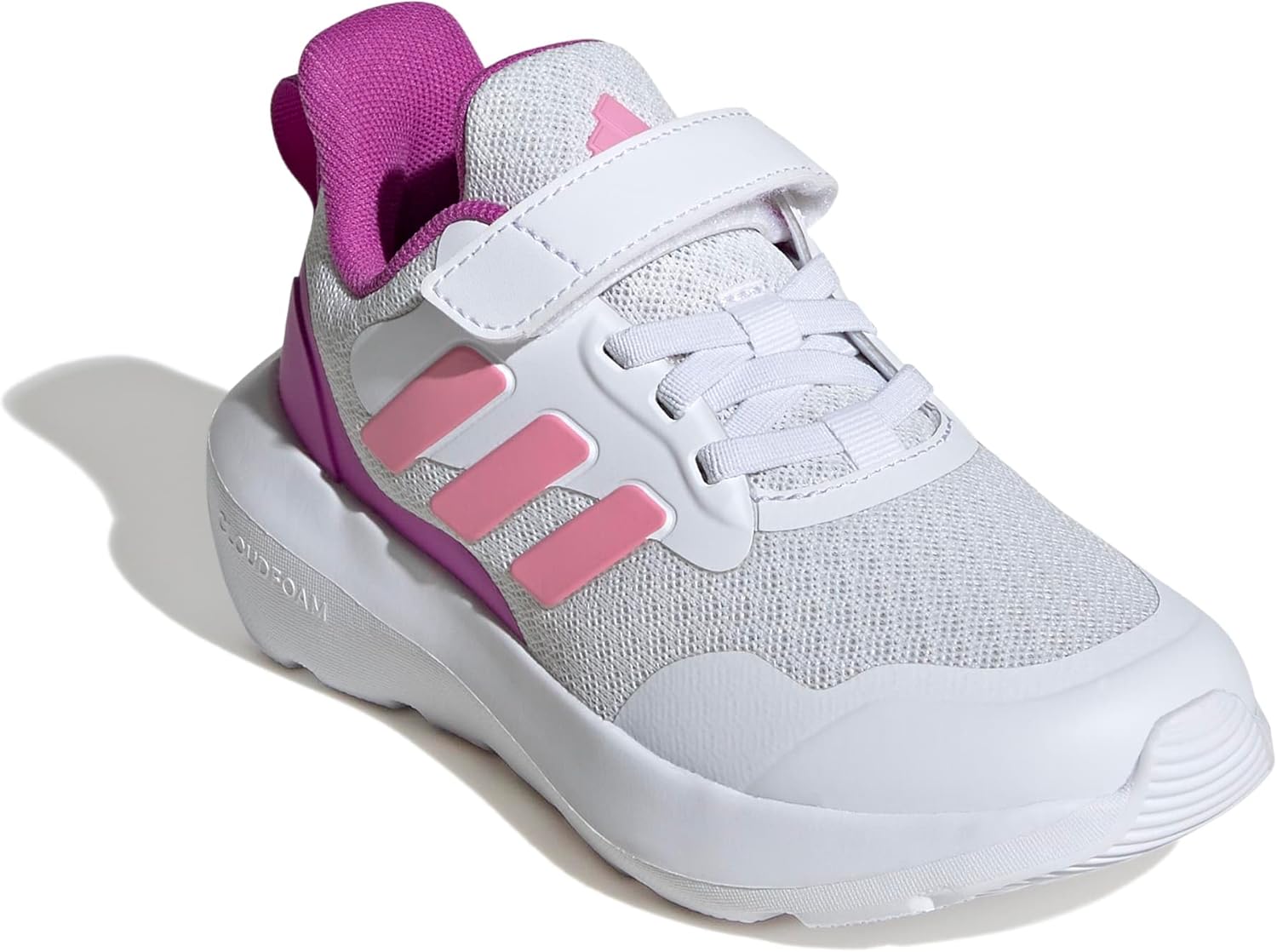 Детские кроссовки Adidas Fortarun 3.0 (унисекс), белый/розовый — фото 4