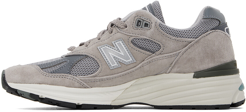 Серые кроссовки 991v2 «СДЕЛАНО в Великобритании» New Balance, Rock bridge/Alloy/Silver — фото 3