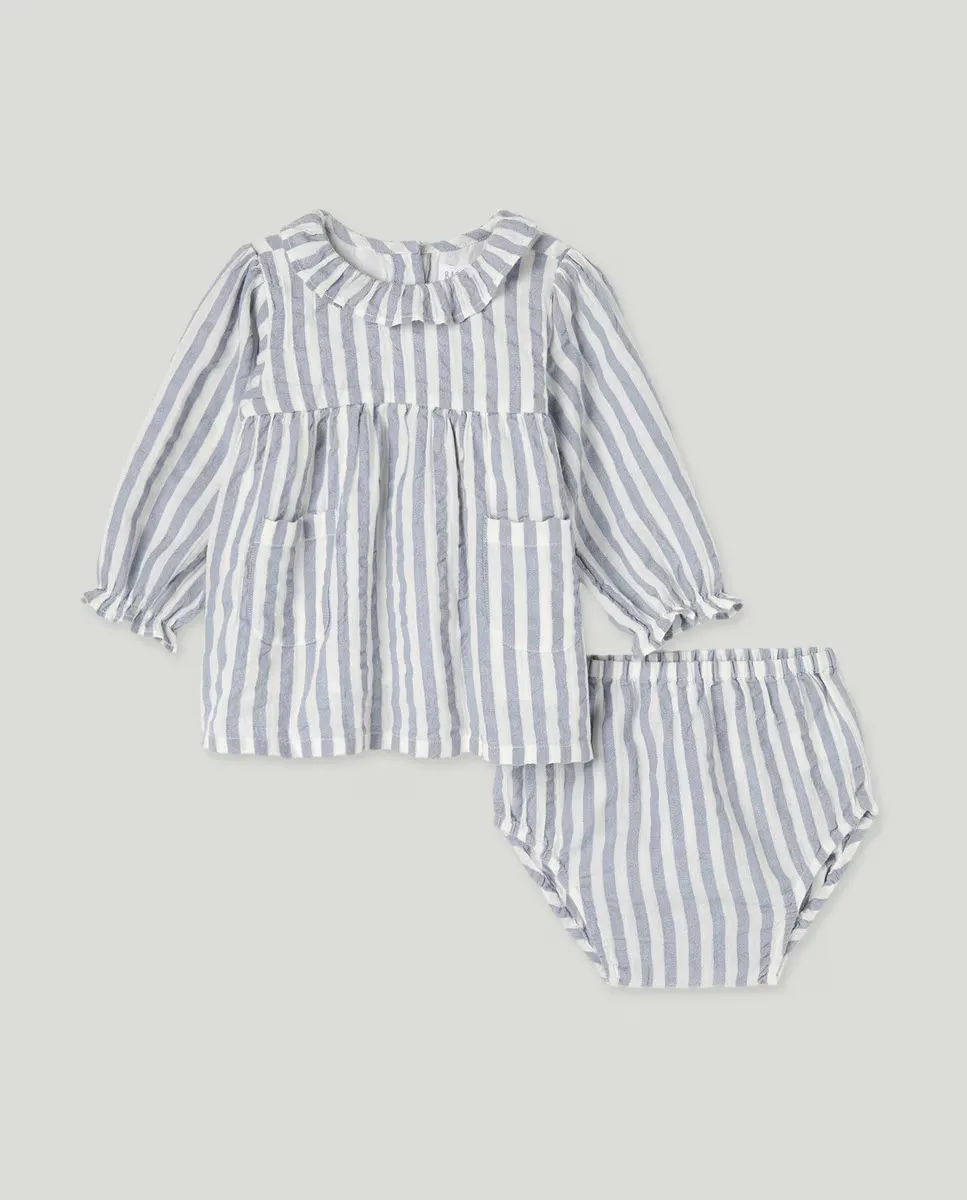 

Платье с длинным рукавом и детским принтом Baby El Corte Inglés, синий