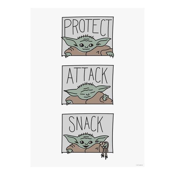 

Фреска Komar The Child Protect Attack Snack, разноцветный