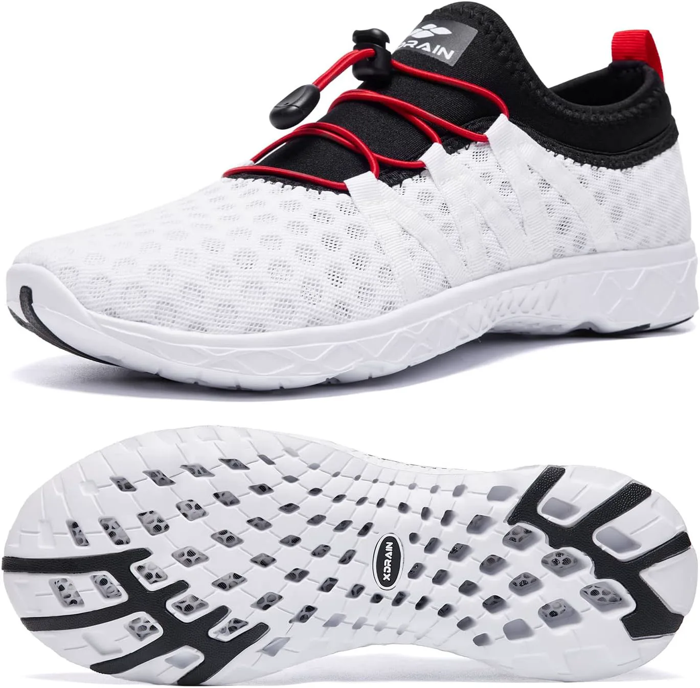 

Мужские водные кроссовки ALEADER с быстрой сушкой, белый/черный/красный