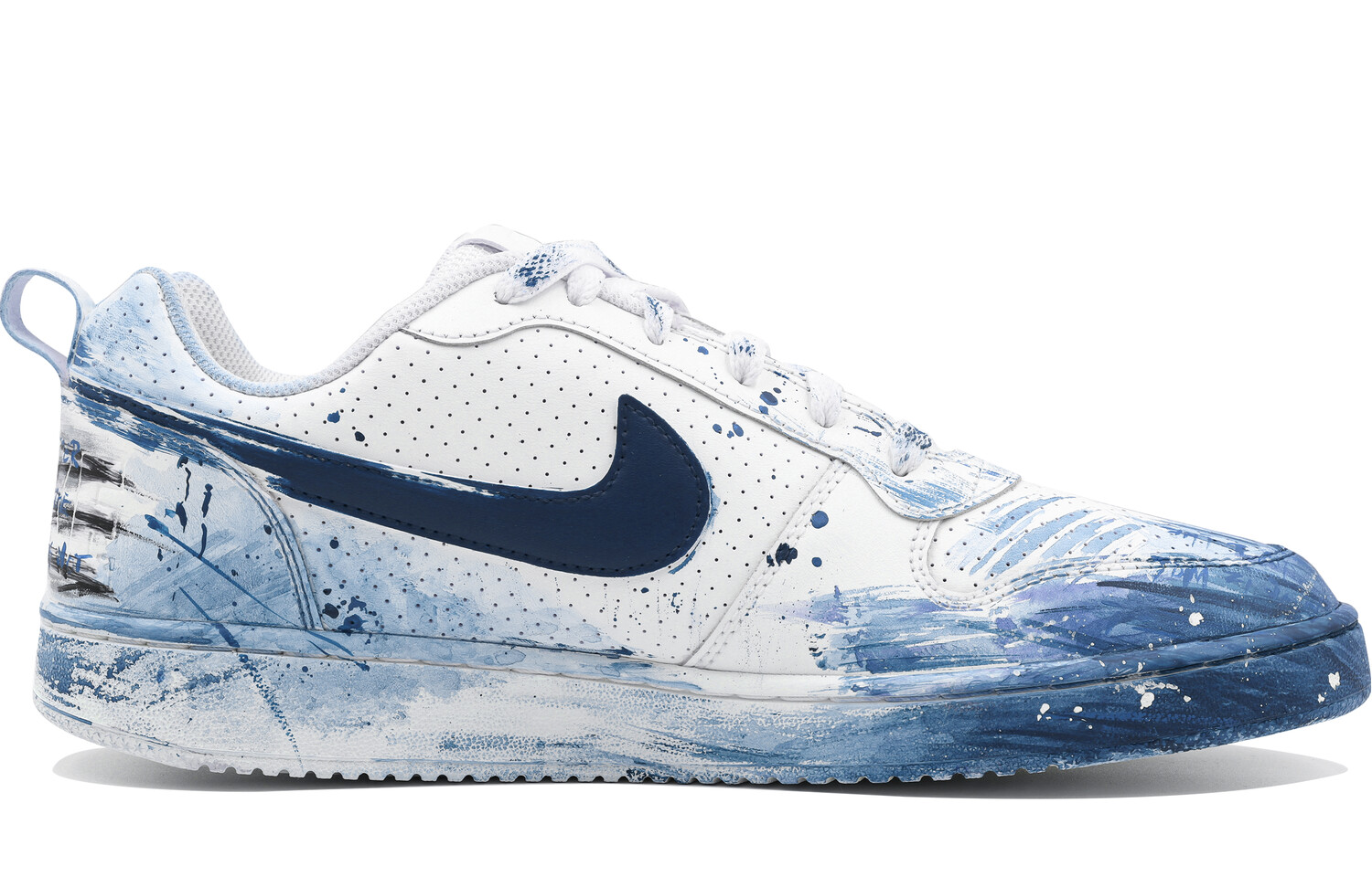 

Кроссовки Nike Court Borough Skateboarding Shoes Men Low-top White, синий