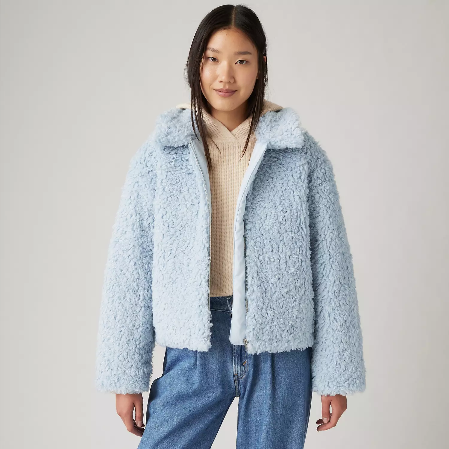 

Куртка Кейт Шерпа Levi's, цвет Niagara Mist - Blue