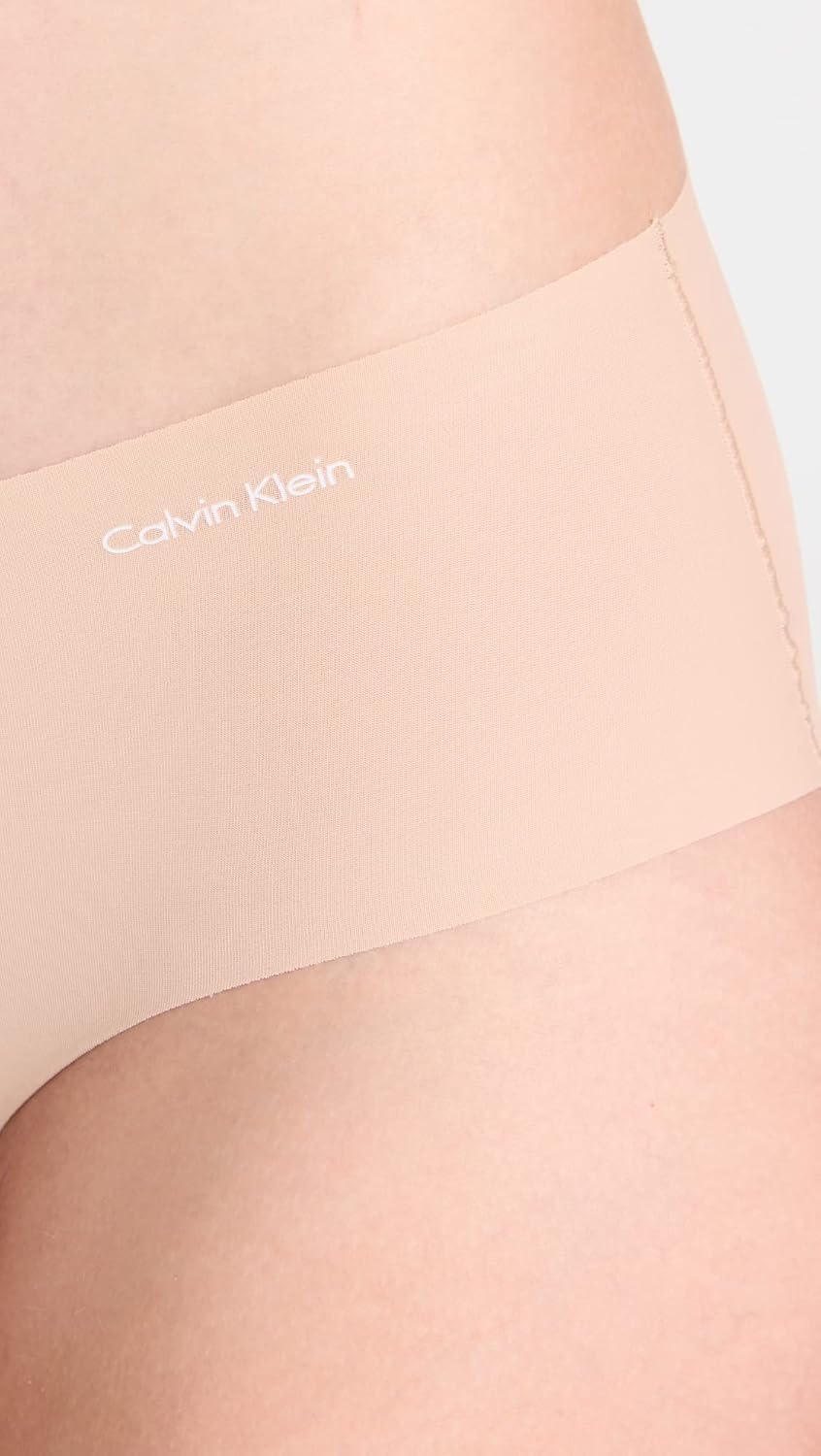 Комплект из 3 женских трусов-хипстеров Calvin Klein, Light Caramel/Power Plum/Black — фото 3