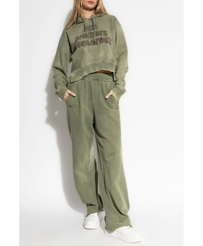 Спортивные штаны с широкими штанинами Dsquared2, зеленый — фото 2