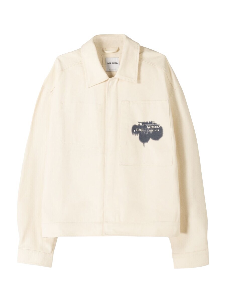 

Джинсовая куртка Bershka Between-Season Jacket, экрю