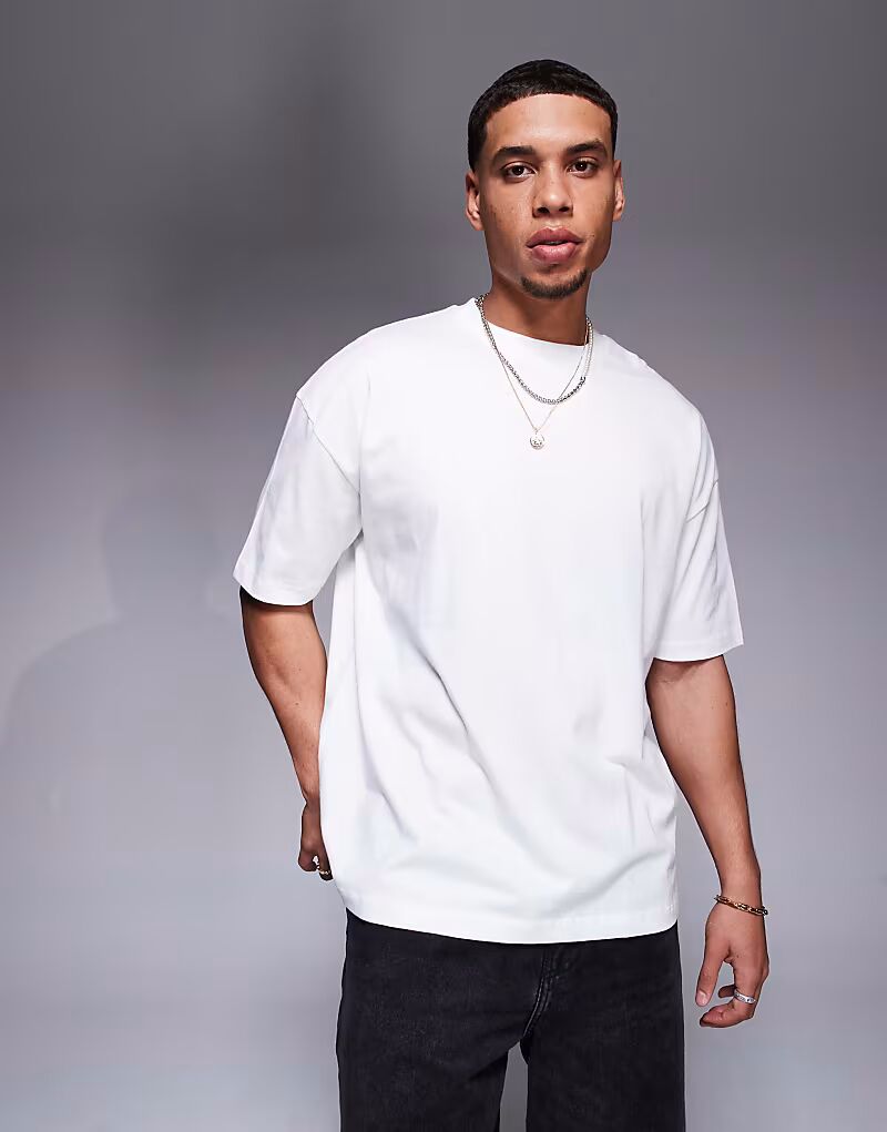 

Футболка свободного кроя ASOS DESIGN с цветочным принтом белого цвета, Белый, Футболка свободного кроя ASOS DESIGN с цветочным принтом белого цвета