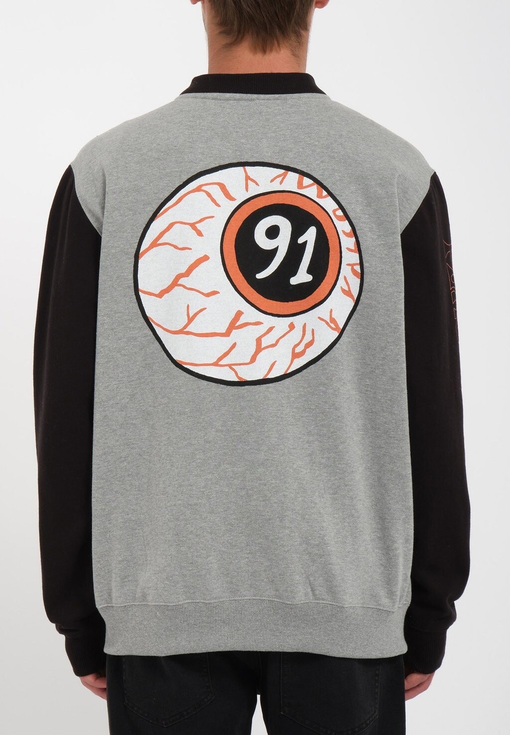 

Толстовка на молнии Volcom ИЗВЕСТНЫЙ ХУДОЖНИК НАНДО ФОН АРБ, цвет heather grey