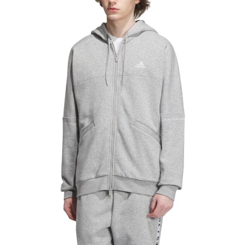 Спортивная куртка унисекс серая Adidas, серый — фото 2