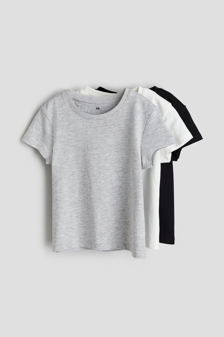 

Упаковка из 3 хлопковых рубашек H&M, черный