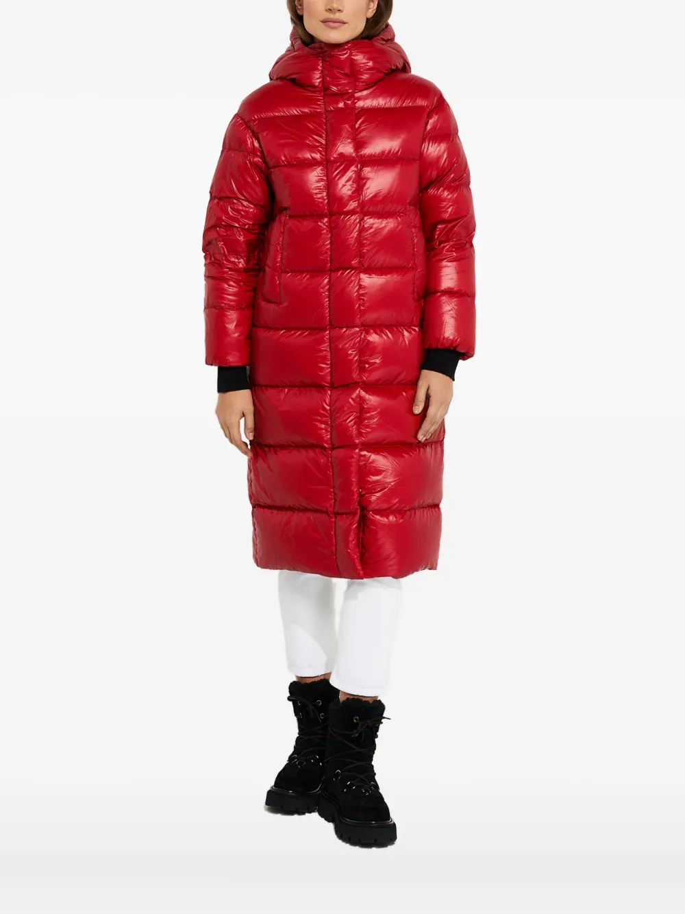 

Стёганое пальто с капюшоном Tara Hetregò, красный