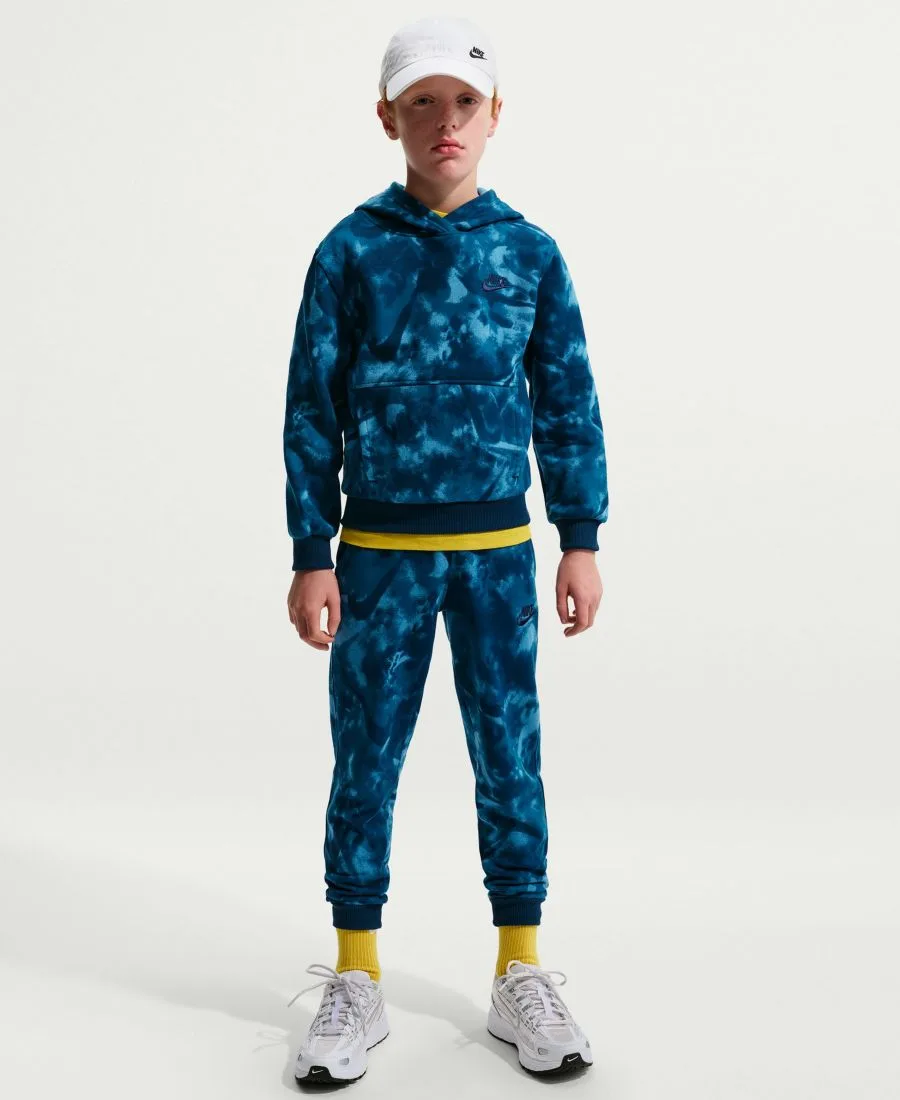 Детская спортивная толстовка с капюшоном от Boys' Sportswear Club Nike, dutch синий/court синий/синий void