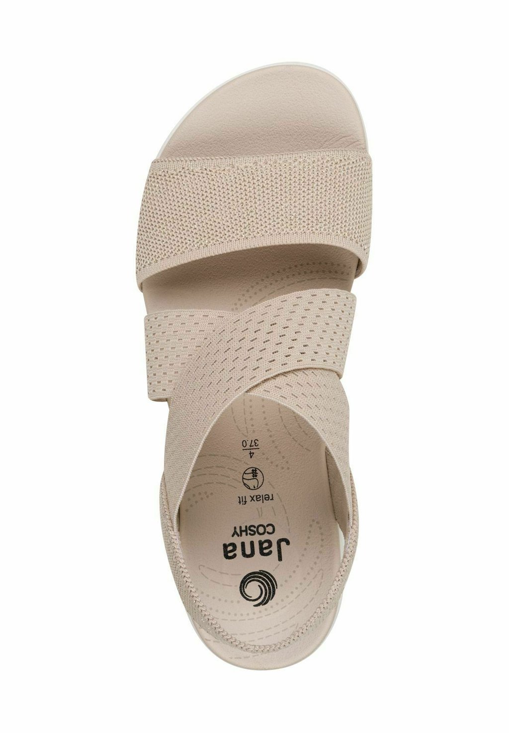 Босоножки на танкетке COSHY BALANCE – DIE HALLUX-FREUNDLICHE SANDALE Jana, бежевый — фото 3