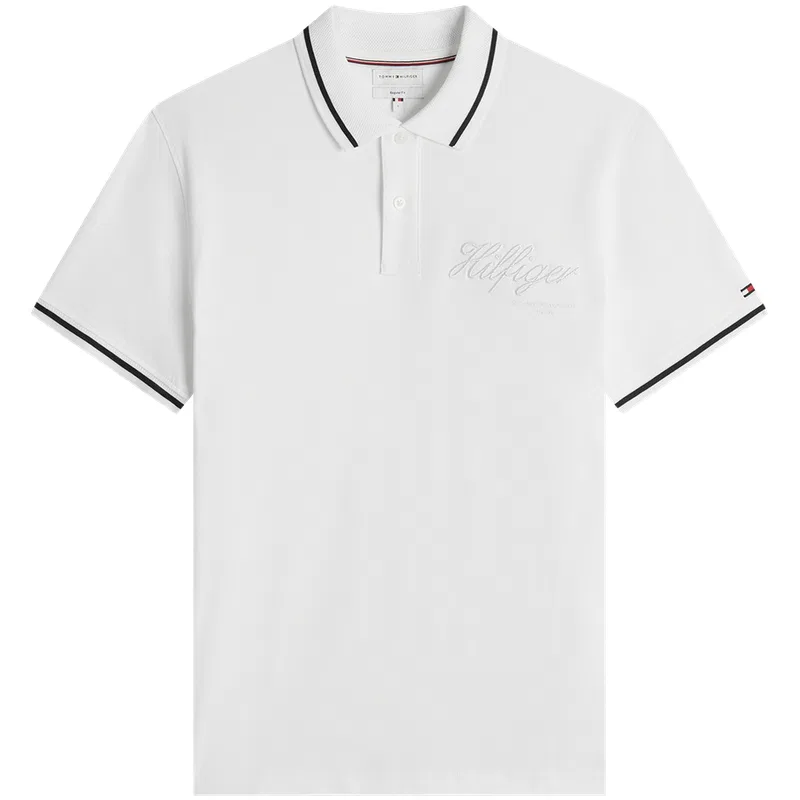 Поло мужское с воротником Tommy Hilfiger Sea Salt White