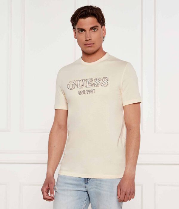 

Футболки Slim fit Guess Jeans, бежевый