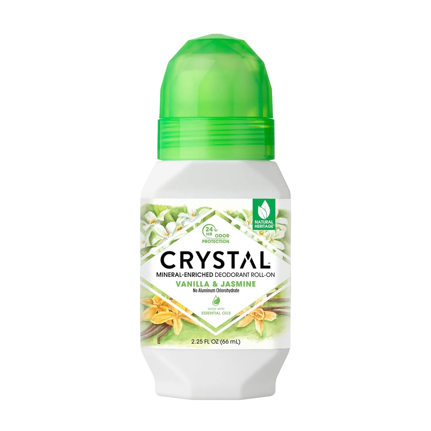 Минеральный дезодорант-ролик Crystal с ароматом ванили и жасмина, 66.7 мл Crystal Essence