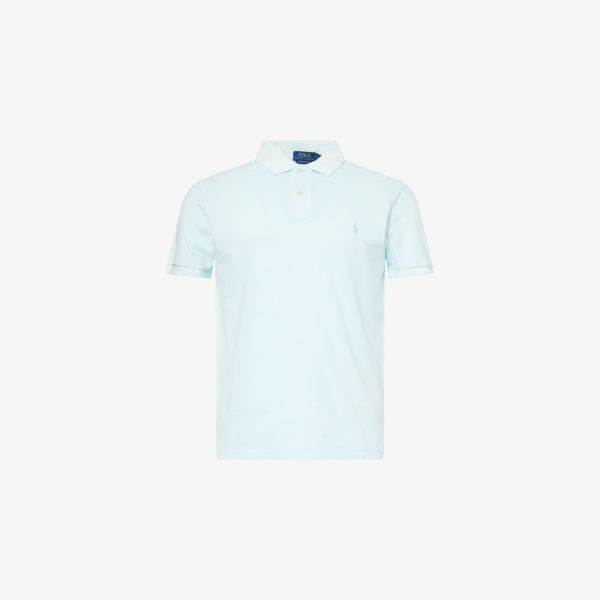 

Поло из хлопкового пике с вышитым логотипом Polo Ralph Lauren, цвет sky