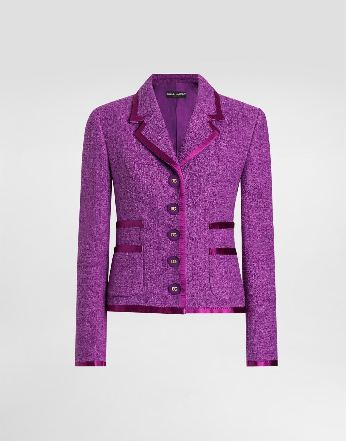 

Твидовый жакет rachel Dolce & Gabbana, фиолетовый