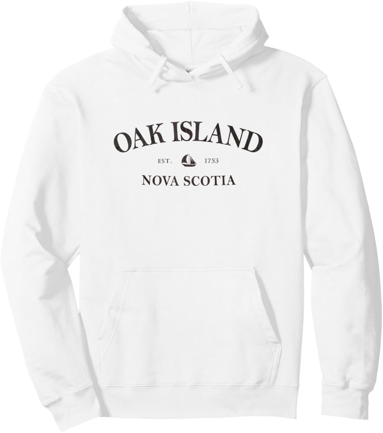 

Оук-Айленд, Канада, Графический принт Оук-Айленд, Новая Шотландия, Худи Canadian Apparel Do., белый