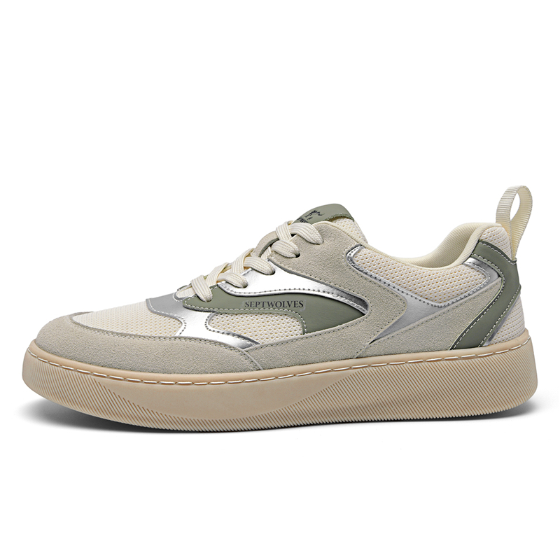 

SEPTWOLVES Мужские белые кеды на низком ходу, цвет White (Standard Leather Shoe Size)