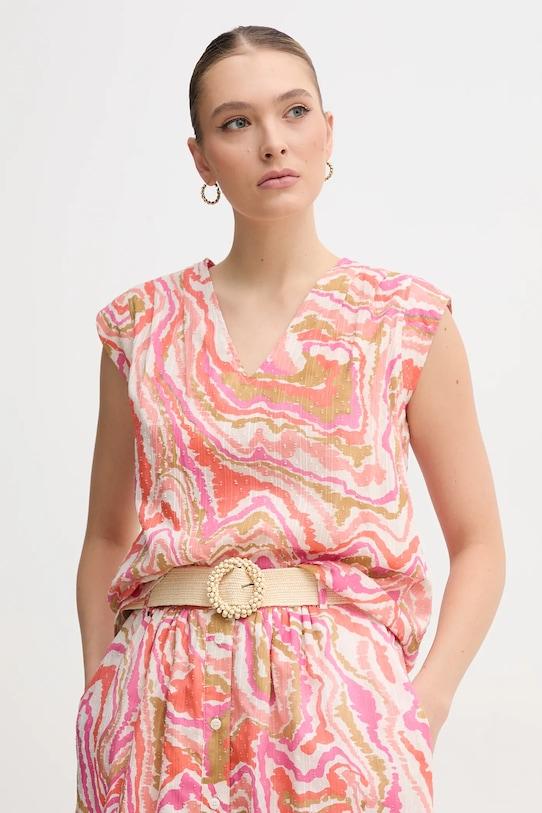 

Хлопковая блузка BERTHE La Petite Française, розовый