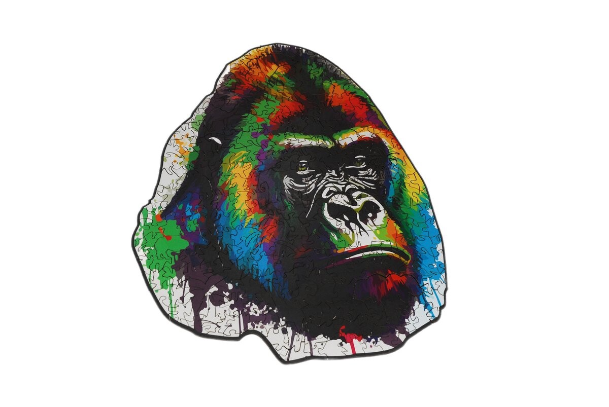 

Деревянный пазл Премиум ЭКО Gorilla Jigsaw 150 шт. Размер А4 Drewyan