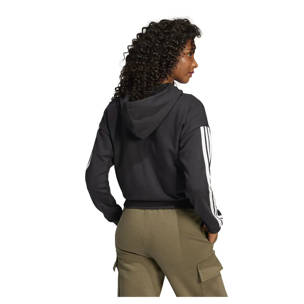 Толстовка adidas Essentials 3 Stripes French Terry full zip, черный — фото 2
