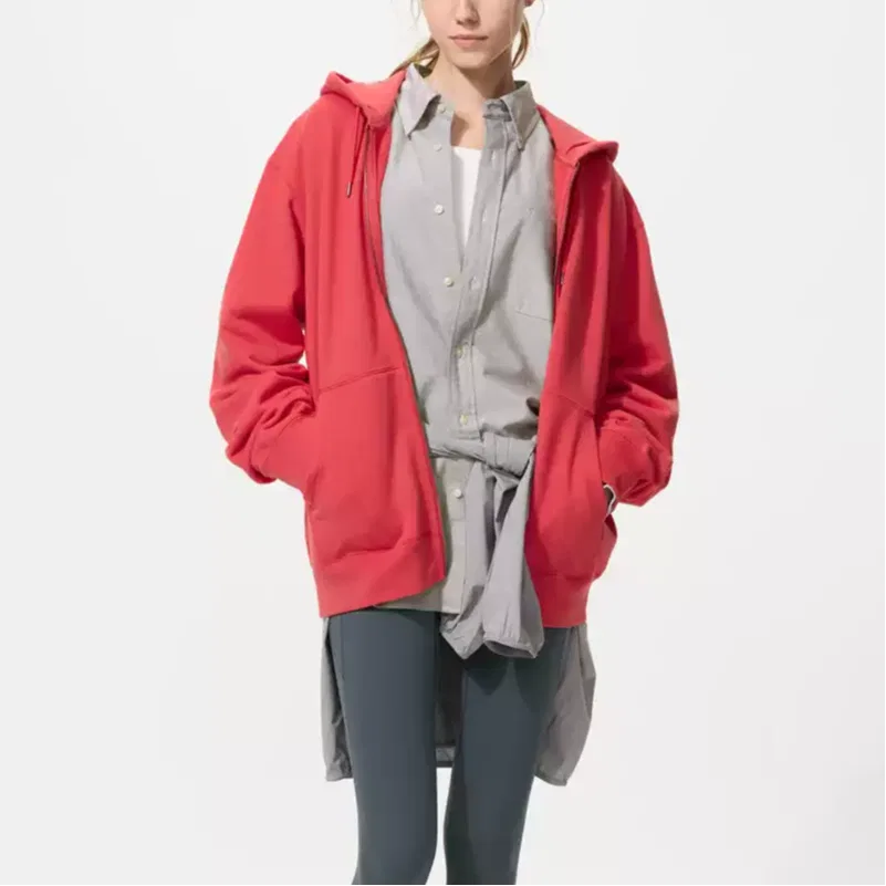 Свитшот унисекс Agate Red с круглым вырезом, умеренный кардиган UNIQLO — фото 3