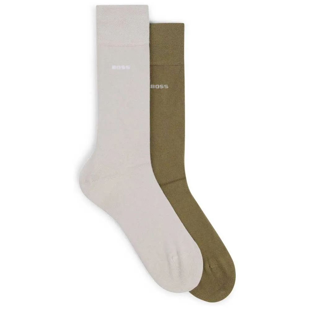 

Носки BOSS Rs Vi Bamboo 10249328 01 2 pairs, серый/зеленый