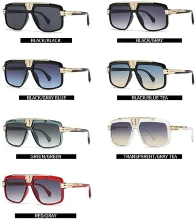 

Квадратные солнцезащитные очки большого размера унисекс, модные винтажные очки с градиентным переходом цвета, очки с защитой от УФ-излучения UV400 MTZJH, C1