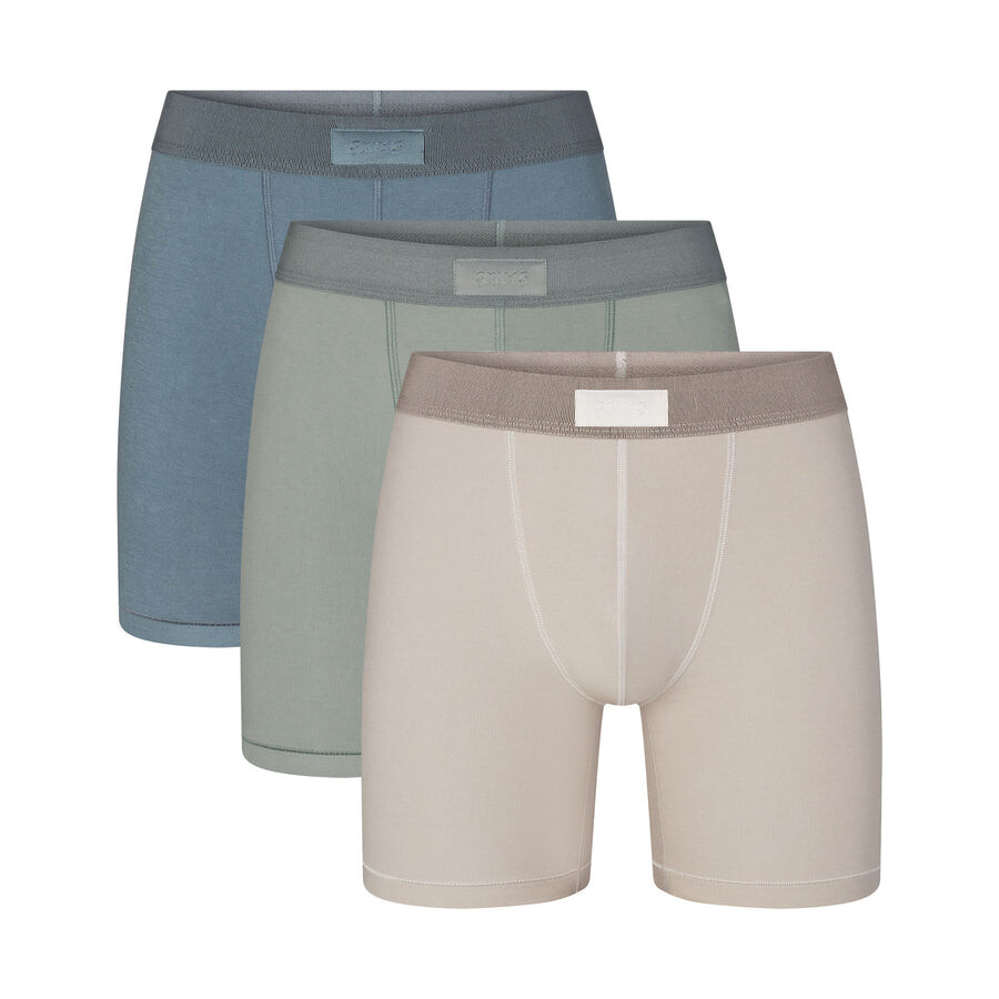 

Мужские 5" боксеры, 3 шт. SKIMS Skims Cotton, цвет Stone Multi