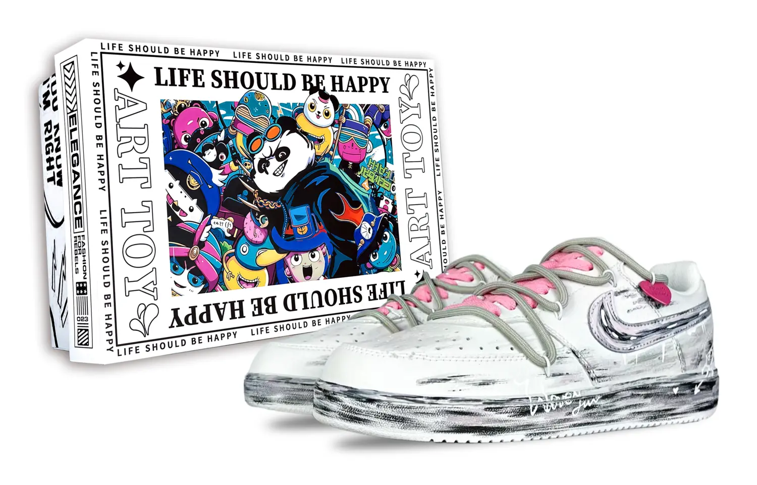 

Nike Court Vision 1 скейтборд обувь мужские лоу топ Pink/Black