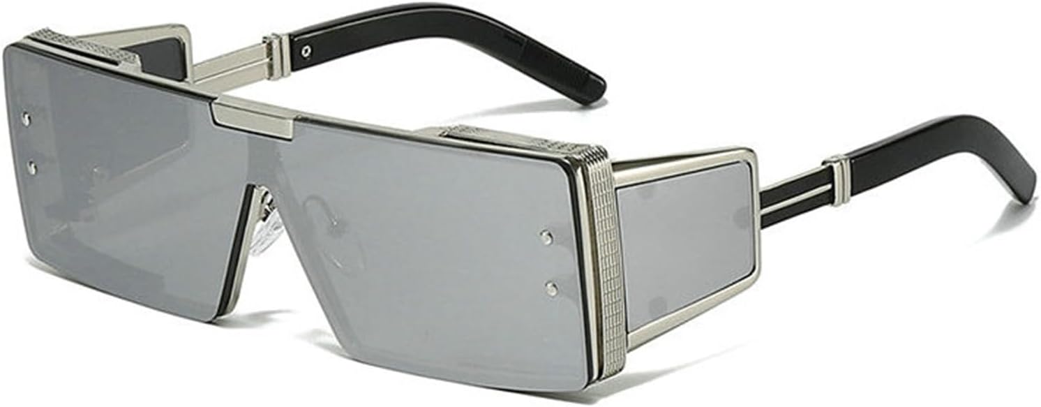 

Солнцезащитные очки Willochra в стиле панк, цельные, для женщин и мужчин, винтажные, прямоугольные, роскошные, в металлической оправе, черные, с защитой от УФ-излучения UV400, C5