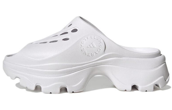 Тапочки stella mccartney x clog 'triple white' Adidas, белый — фото 2