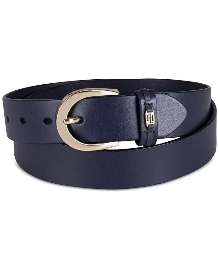 

Женский фирменный кожаный джинсовый ремень Tommy Hilfiger, синий
