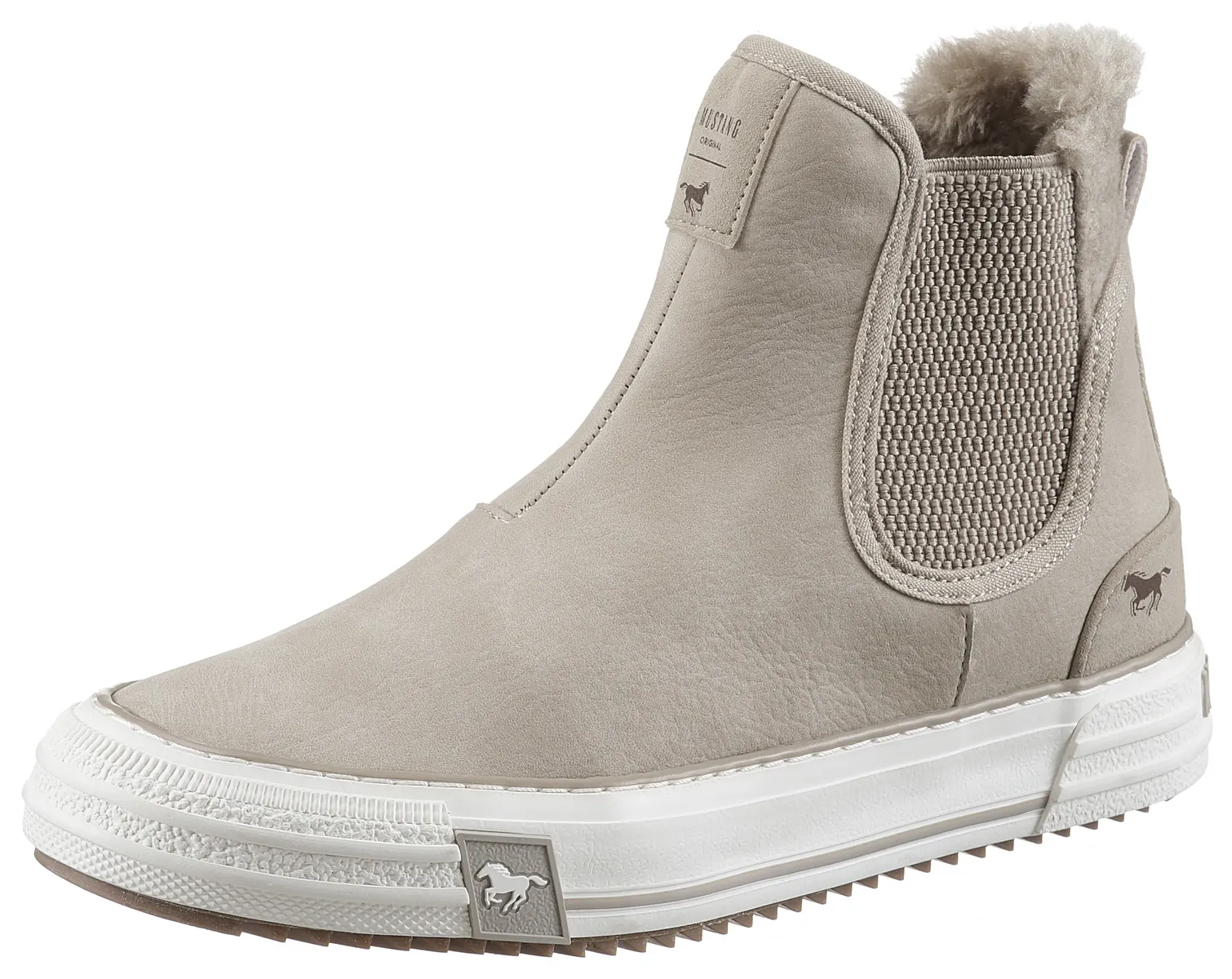 

Ботинки челси Mustang Shoes с эластичными вставками с обеих сторон, бежевый