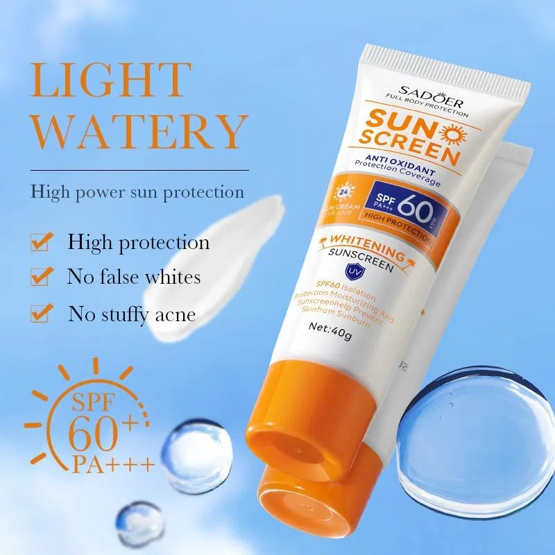Солнцезащитный крем для тела SPF 60+ VNEWSCHI, 1.4 oz (40 г), 3 шт — фото 4